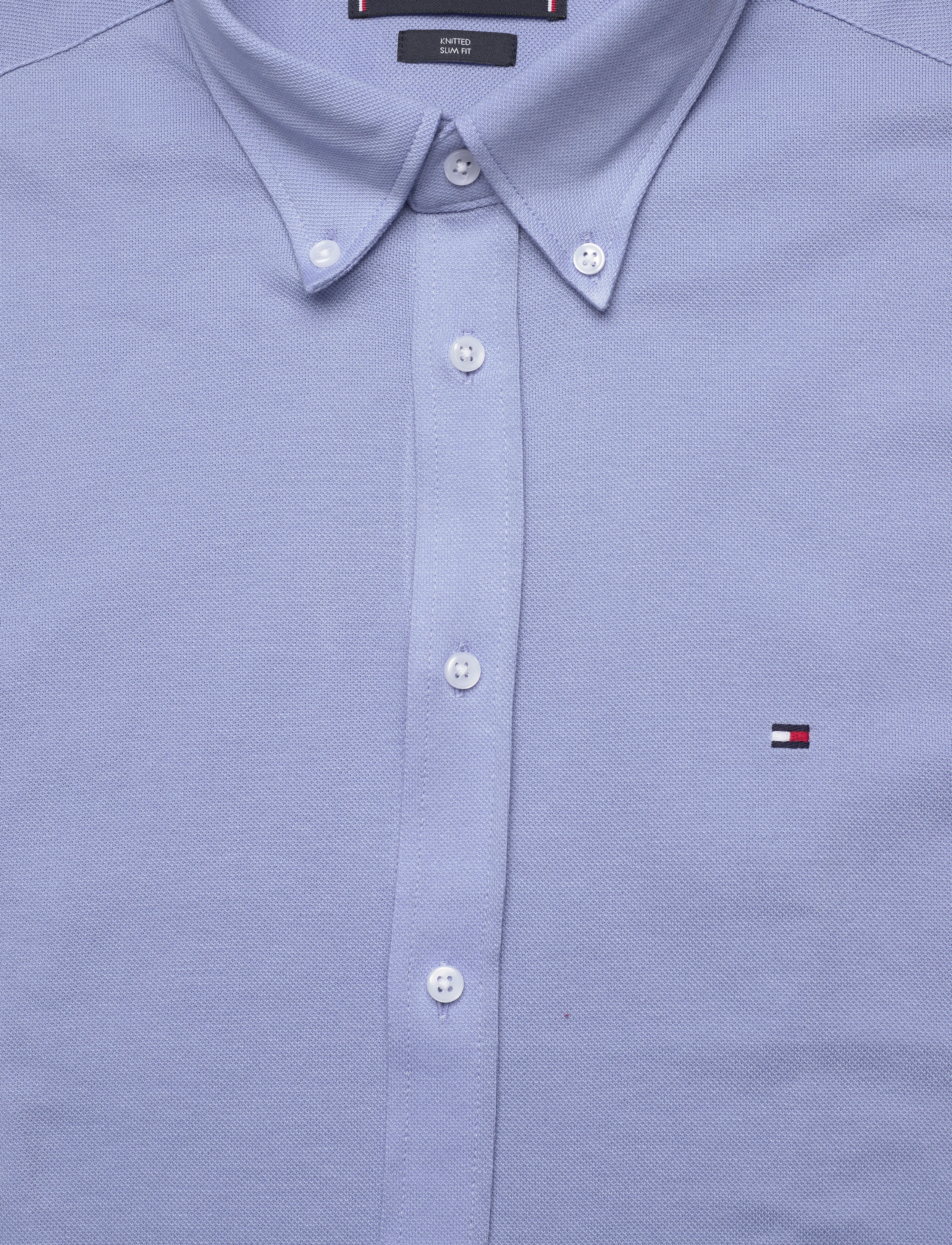 Tommy Hilfiger - CL KNITTED PIQUE SOLID SF SHIRT - custom color light blue - 2