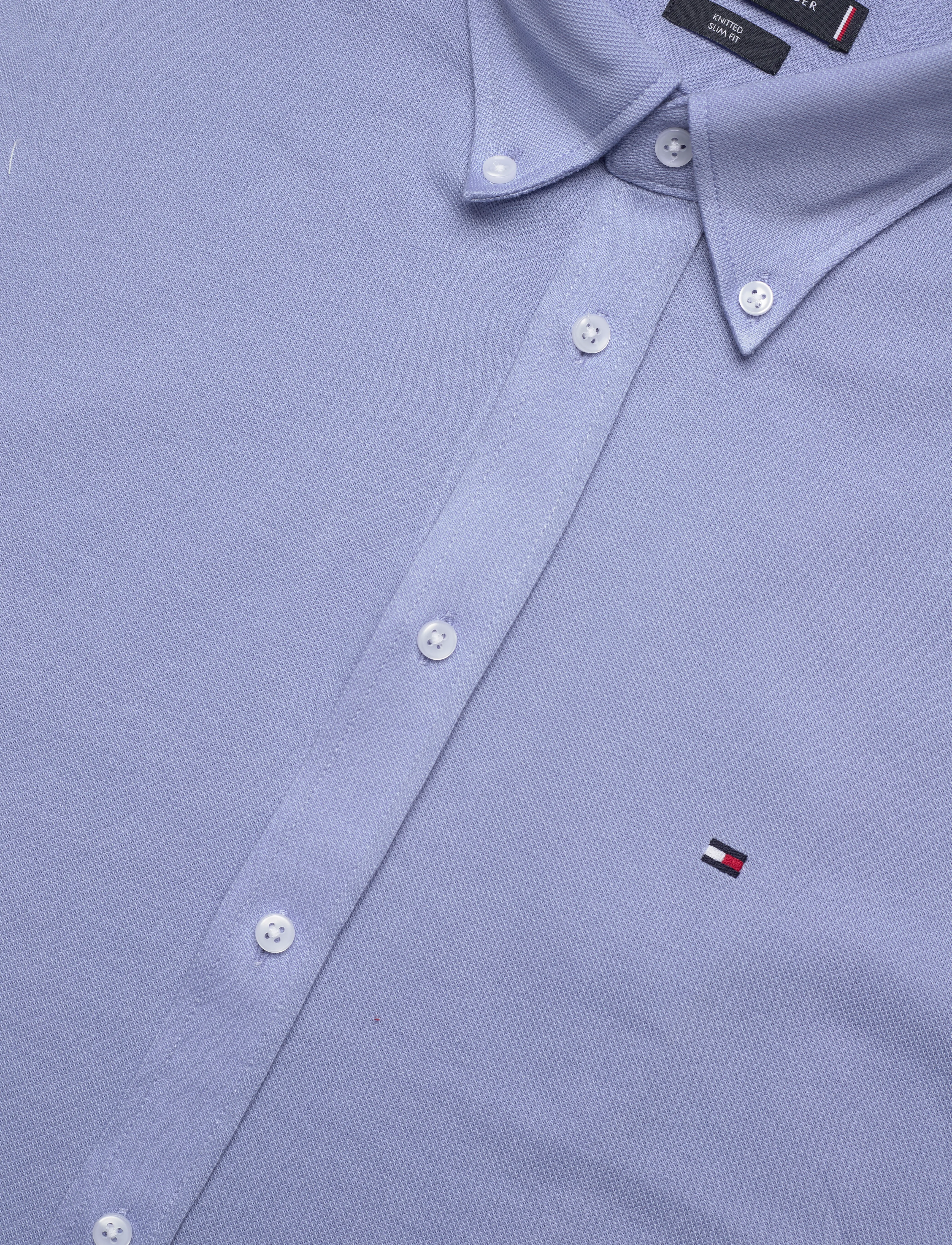 Tommy Hilfiger - CL KNITTED PIQUE SOLID SF SHIRT - custom color light blue - 3