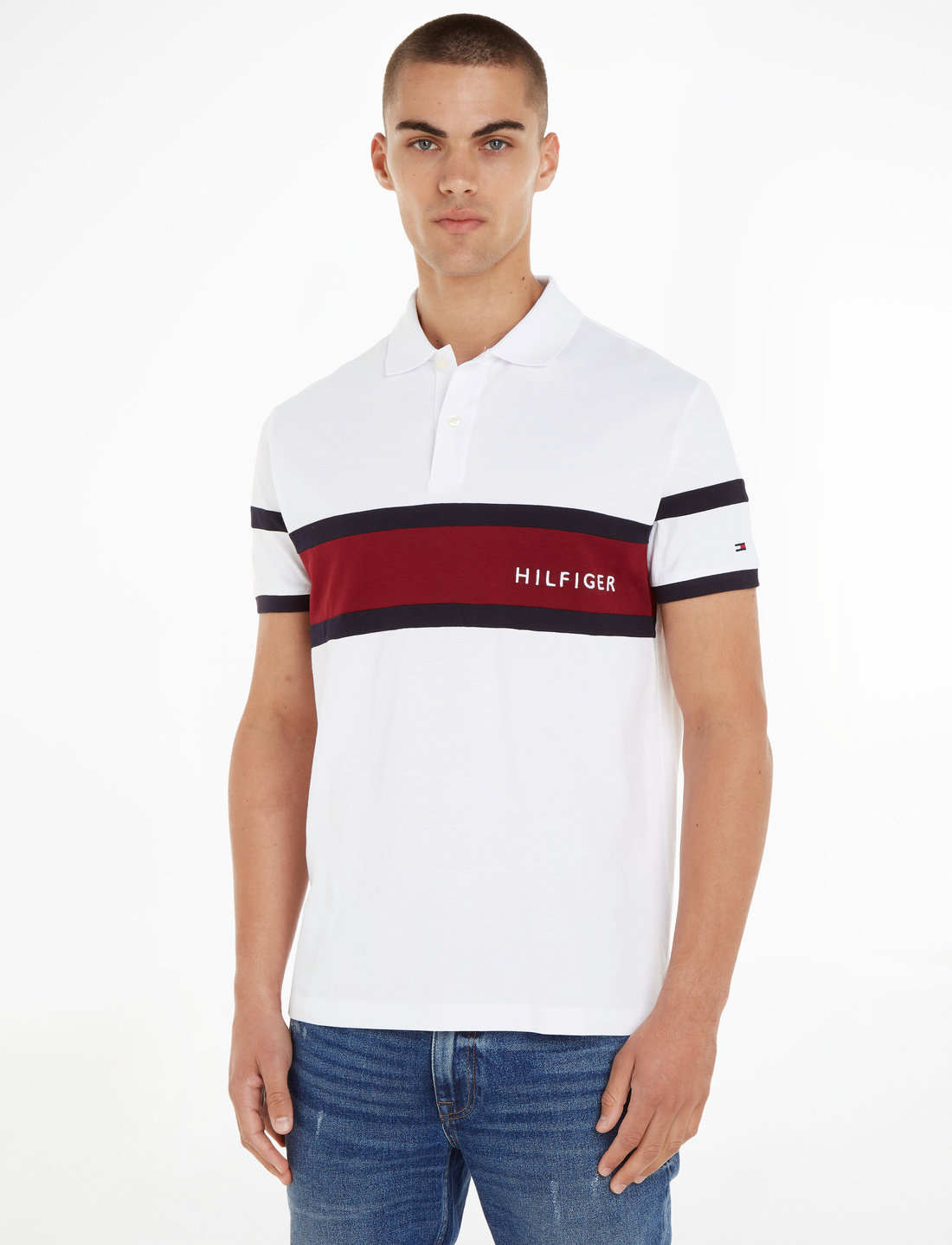Tommy Hilfiger Colourblock Placement Reg Polo Short sleeved polos Boozt