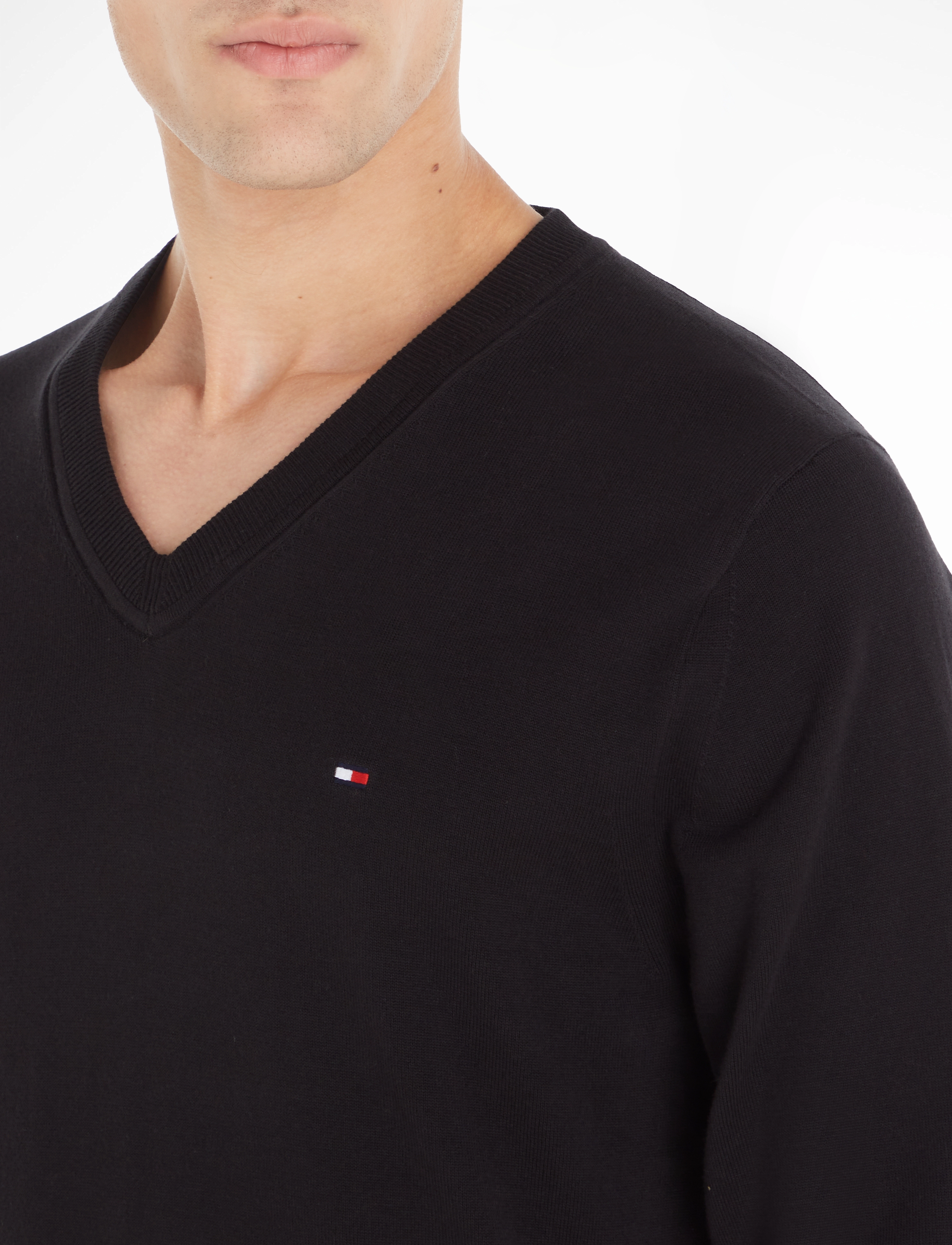 Tommy Hilfiger - 1985 V NECK SWEATER - black - 4