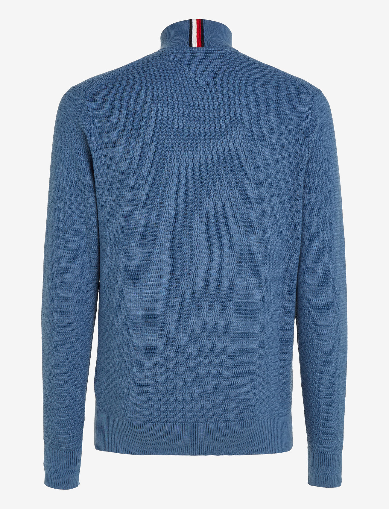 Tommy Hilfiger - INTERLACED STRUCTURE ZIP MOCK - blue coast - 4