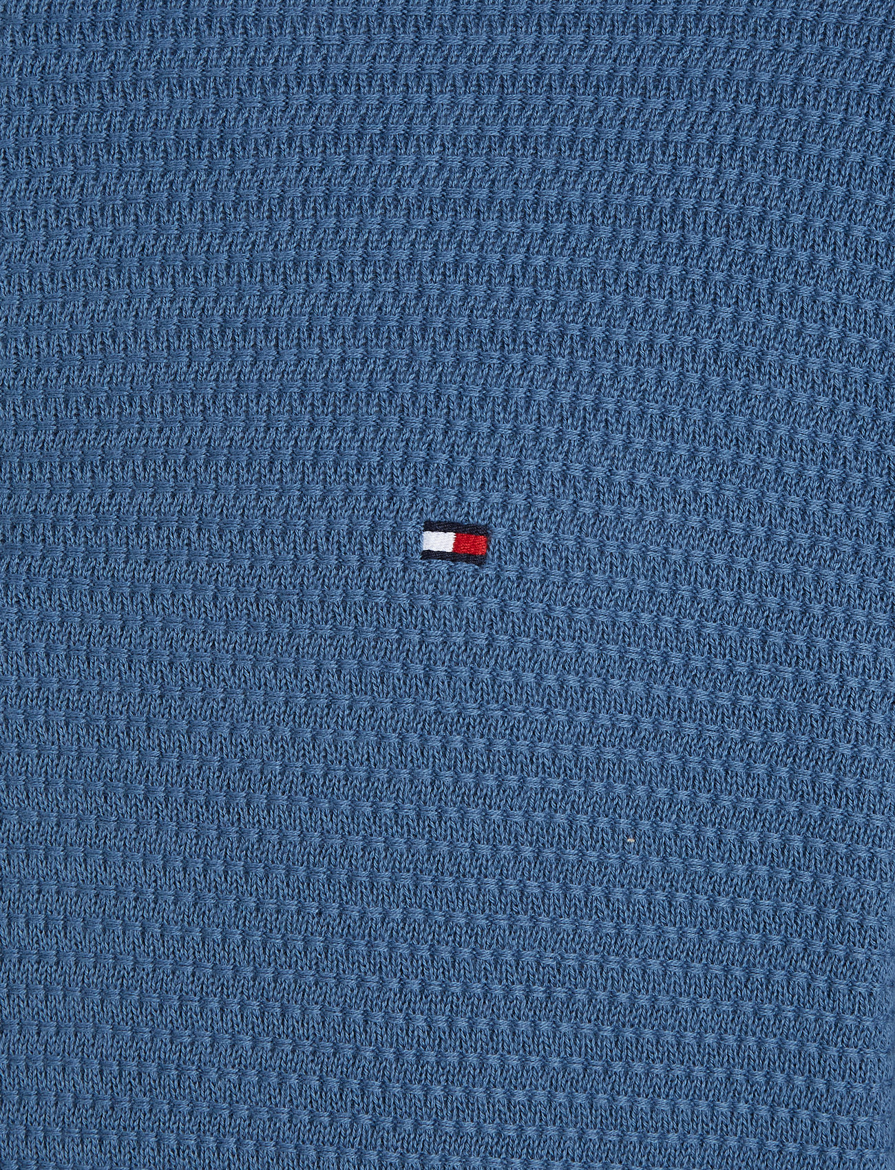 Tommy Hilfiger - INTERLACED STRUCTURE ZIP MOCK - blue coast - 5