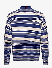 Tommy Hilfiger - CRAFTED STRIPE LS POLO - neulotut poolot - ultra blue/ weathered white - 1