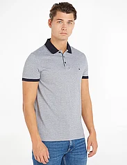 Tommy Hilfiger - MOULINE TIPPED SLIM POLO - lyhythihaiset - white / desert sky mouline - 3