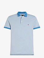 MOULINE TIPPED SLIM POLO - WEATHERED WHITE / ICONIC BLUE