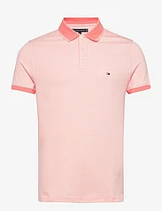 Tommy Hilfiger - MOULINE TIPPED SLIM POLO - kortærmede poloer - weathered white /peach dusk mouline - 0