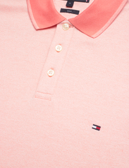 Tommy Hilfiger - MOULINE TIPPED SLIM POLO - lyhythihaiset - weathered white /peach dusk mouline - 2