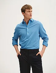 Tommy Hilfiger - DC PIQUE POPOVER RF SHIRT - long-sleeved polos - cloudy blue heather - 3