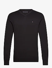 Tommy Hilfiger - CLASSIC COTTON V NECK - knitted v-necks - black - 0