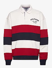Tommy Hilfiger - STRIPE PREP RUGBY - lange mouwen - wheathered white/multi - 0