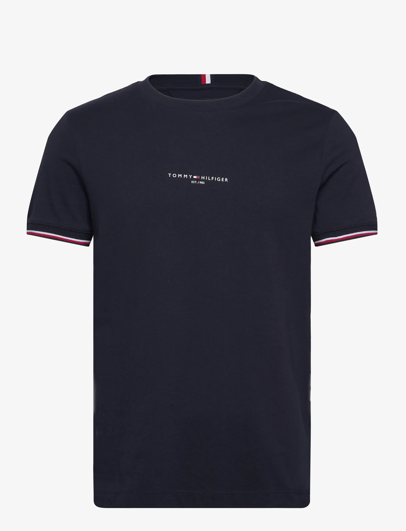 Tommy Hilfiger - TOMMY LOGO TIPPED TEE - kortärmade t-shirts - desert sky - 0