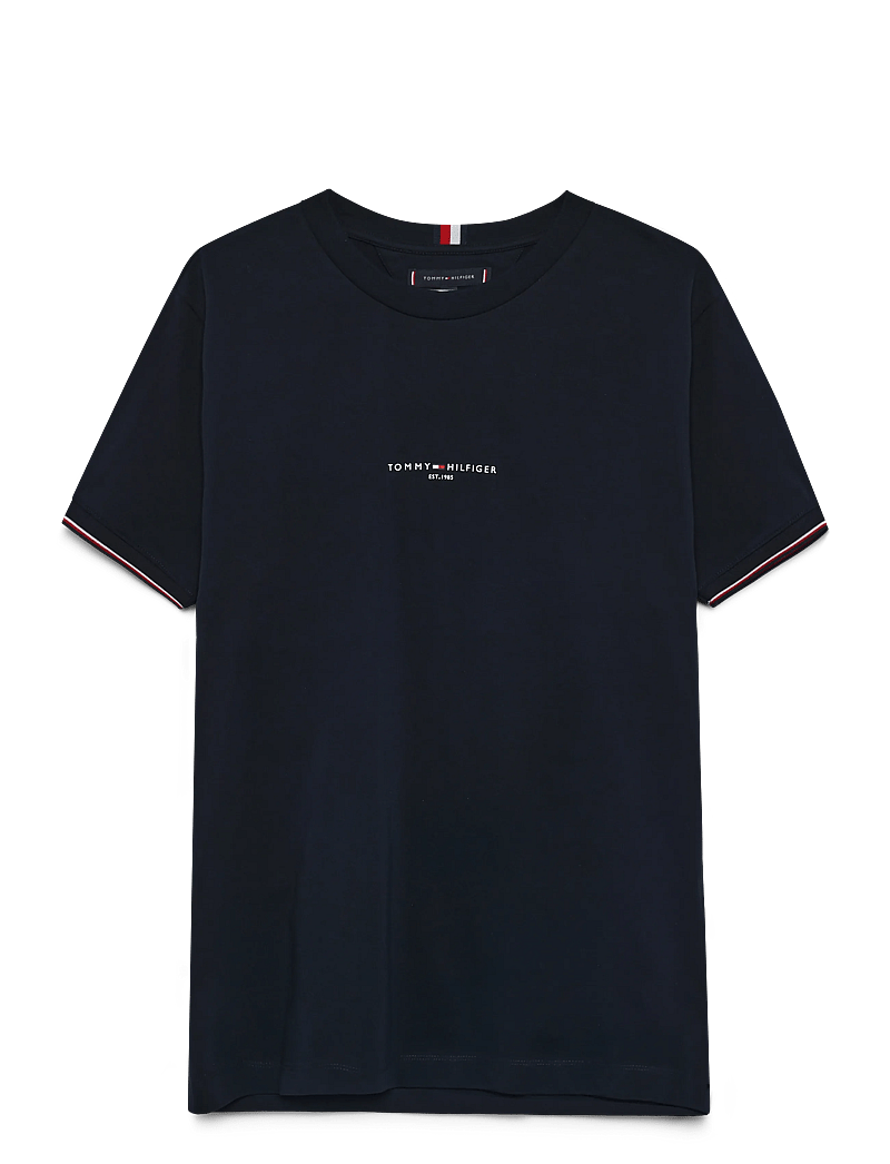 Tommy Hilfiger - TOMMY LOGO TIPPED TEE - kurzärmelig - desert sky - 1