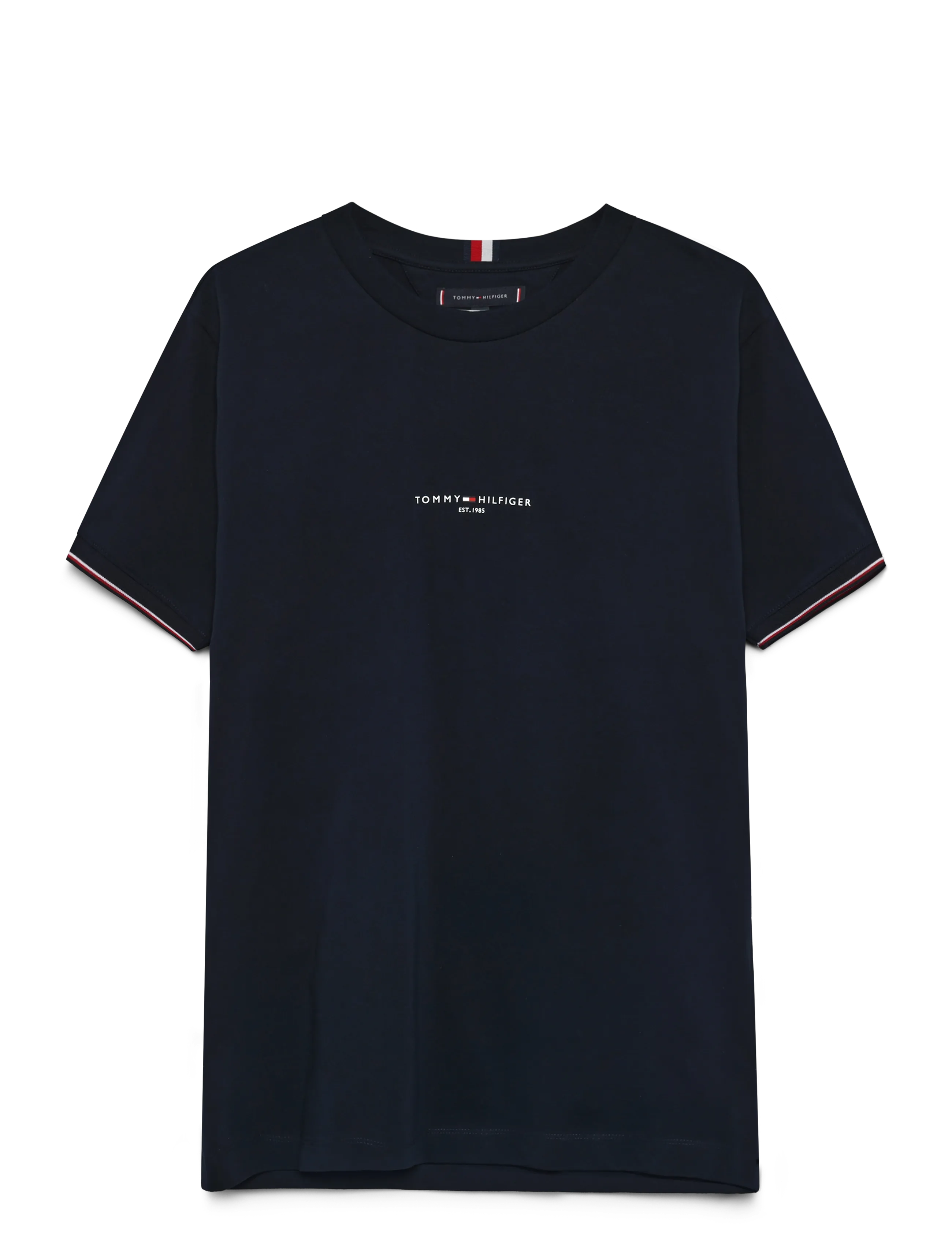 Tommy Hilfiger TOMMY LOGO TIPPED TEE - Drabužiai - DESERT SKY / navy
