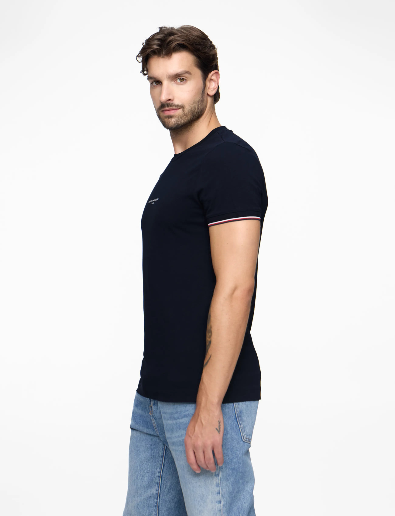 Tommy Hilfiger - TOMMY LOGO TIPPED TEE - kurzärmelig - desert sky - 3