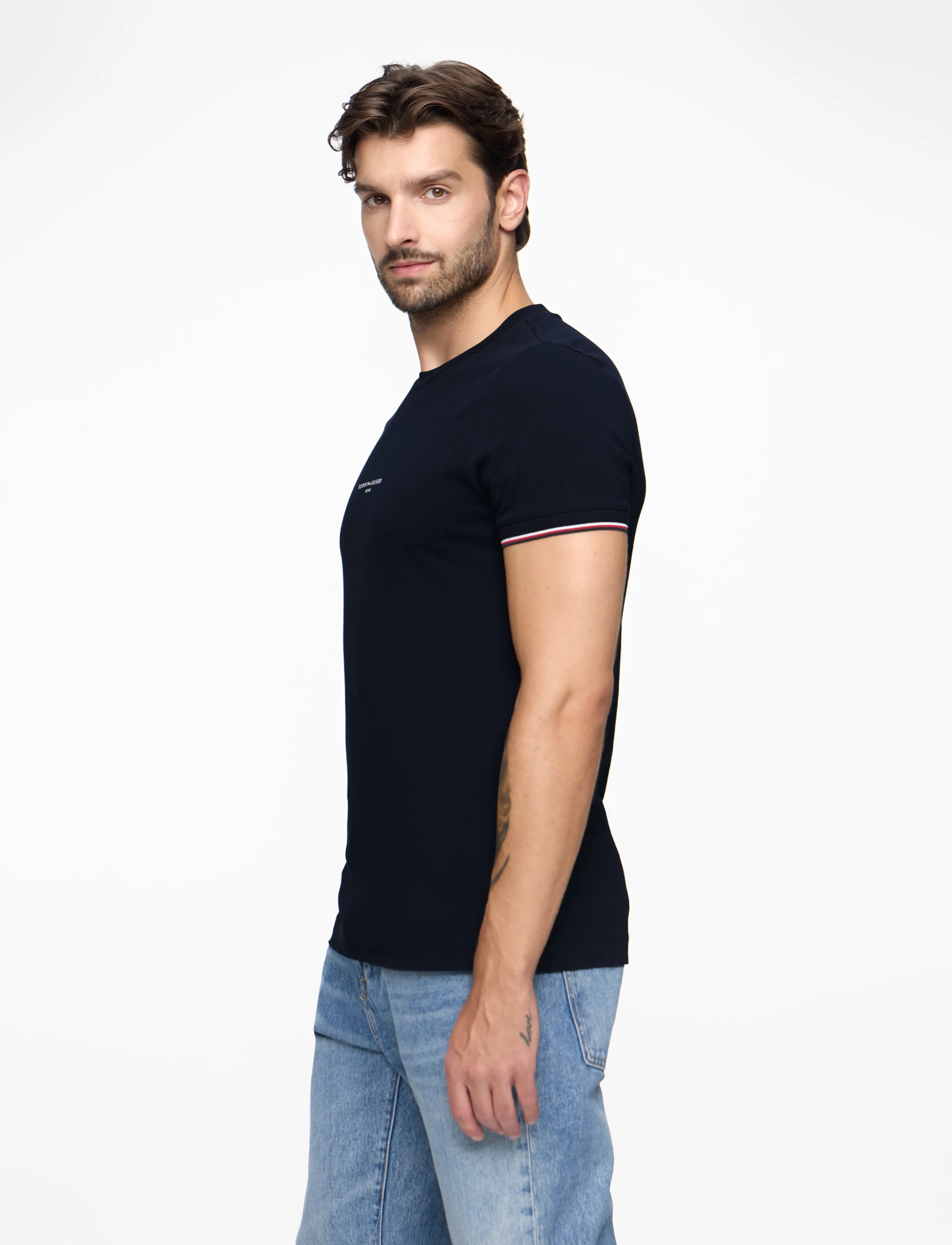 Tommy Hilfiger - TOMMY LOGO TIPPED TEE - t-shirts à manches courtes - desert sky - 3