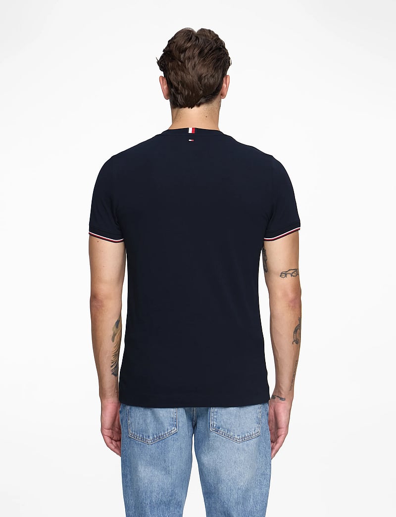 Tommy Hilfiger - TOMMY LOGO TIPPED TEE - kurzärmelig - desert sky - 4