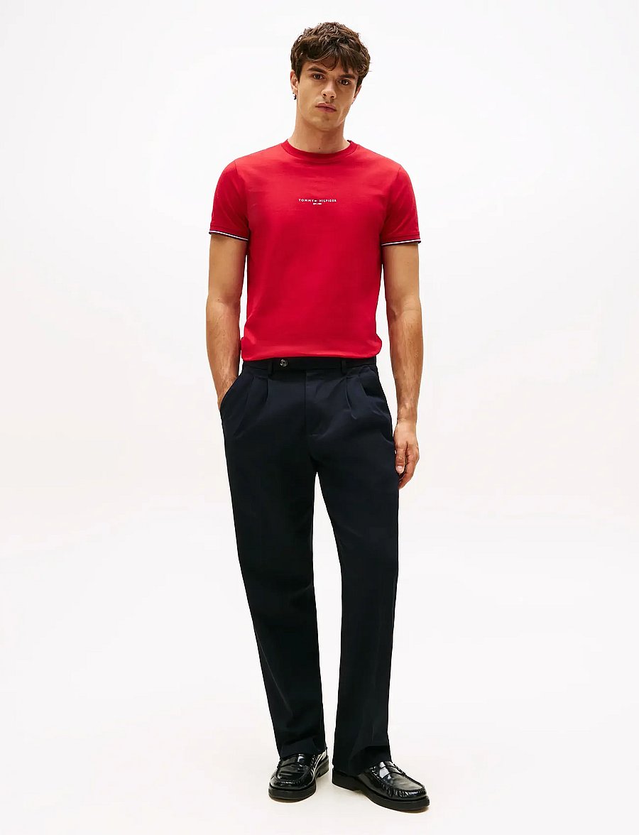 Tommy Hilfiger - TOMMY LOGO TIPPED TEE - kurzärmelig - medium red - 2