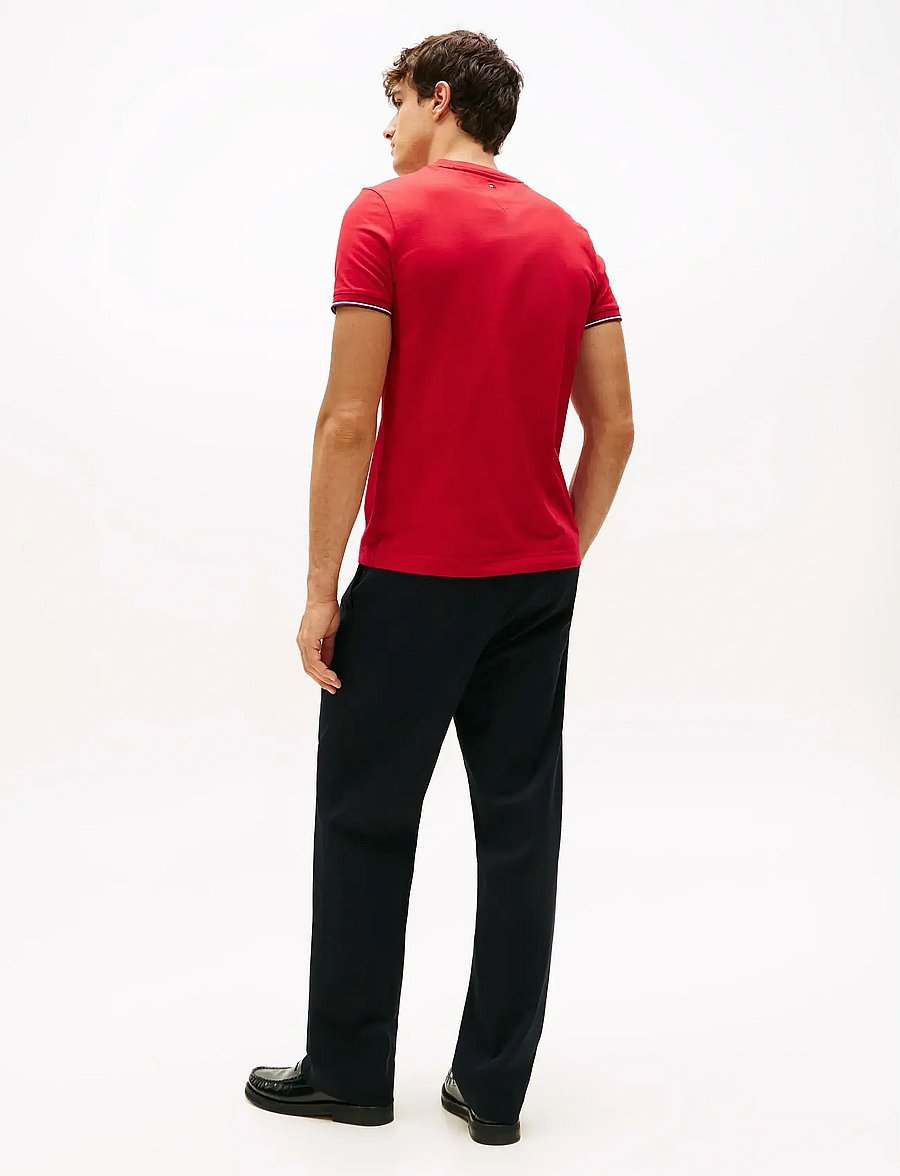 Tommy Hilfiger - TOMMY LOGO TIPPED TEE - kurzärmelig - medium red - 3