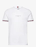 TOMMY LOGO TIPPED TEE - WHITE