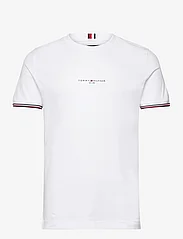 Tommy Hilfiger - TOMMY LOGO TIPPED TEE - lyhythihaiset - white - 0