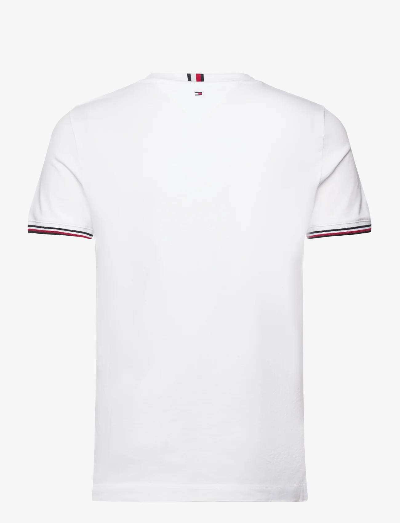 Tommy Hilfiger - TOMMY LOGO TIPPED TEE - kortärmade t-shirts - white - 1