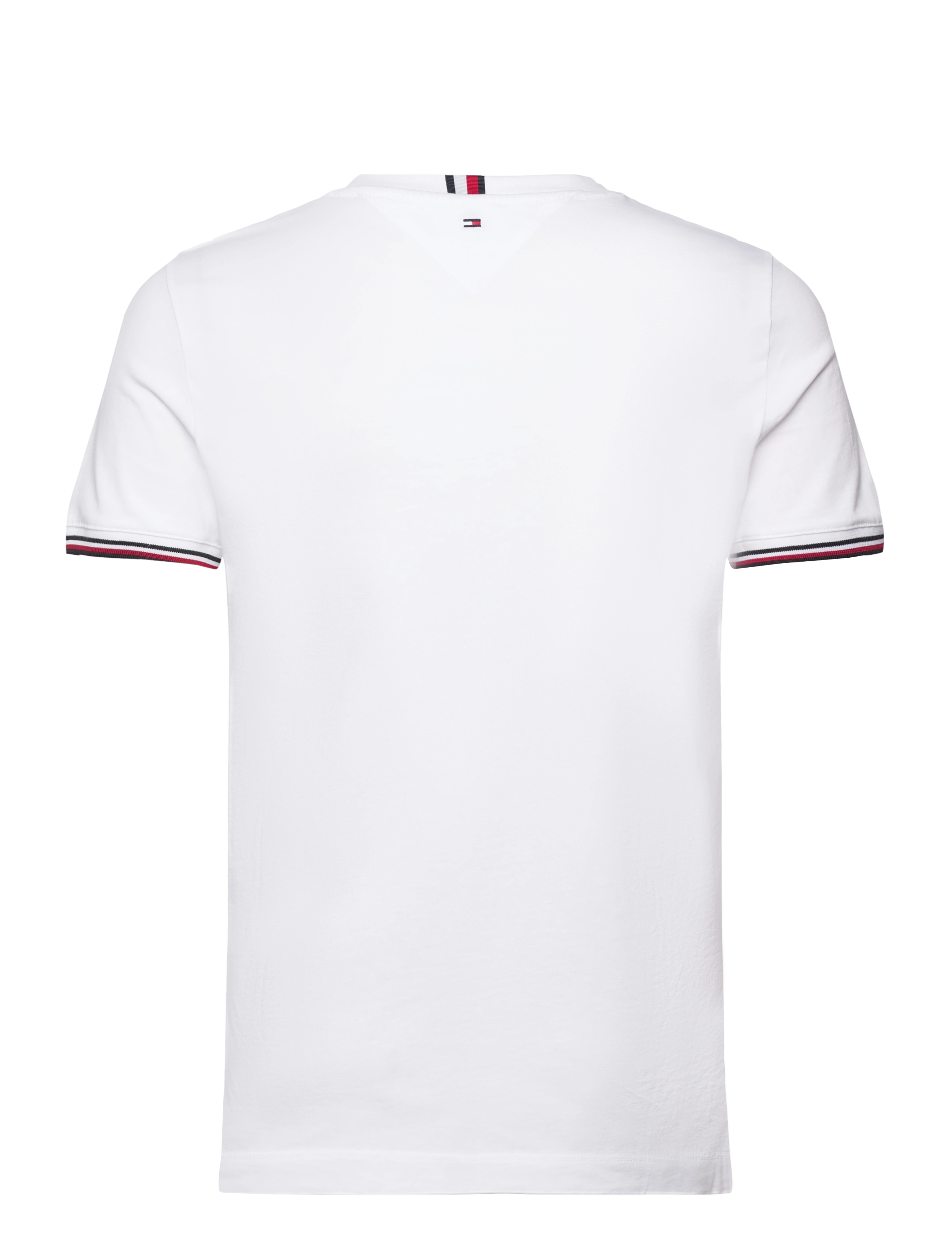 Tommy Hilfiger - TOMMY LOGO TIPPED TEE - kortärmade t-shirts - white - 2