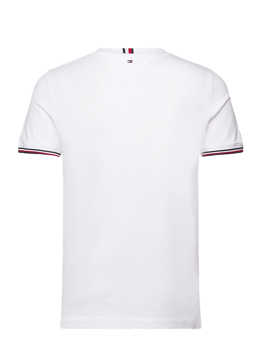 Tommy Hilfiger - TOMMY LOGO TIPPED TEE - lühikeste varrukatega t-särgid - white - 2