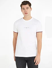Tommy Hilfiger - TOMMY LOGO TIPPED TEE - lyhythihaiset - white - 3