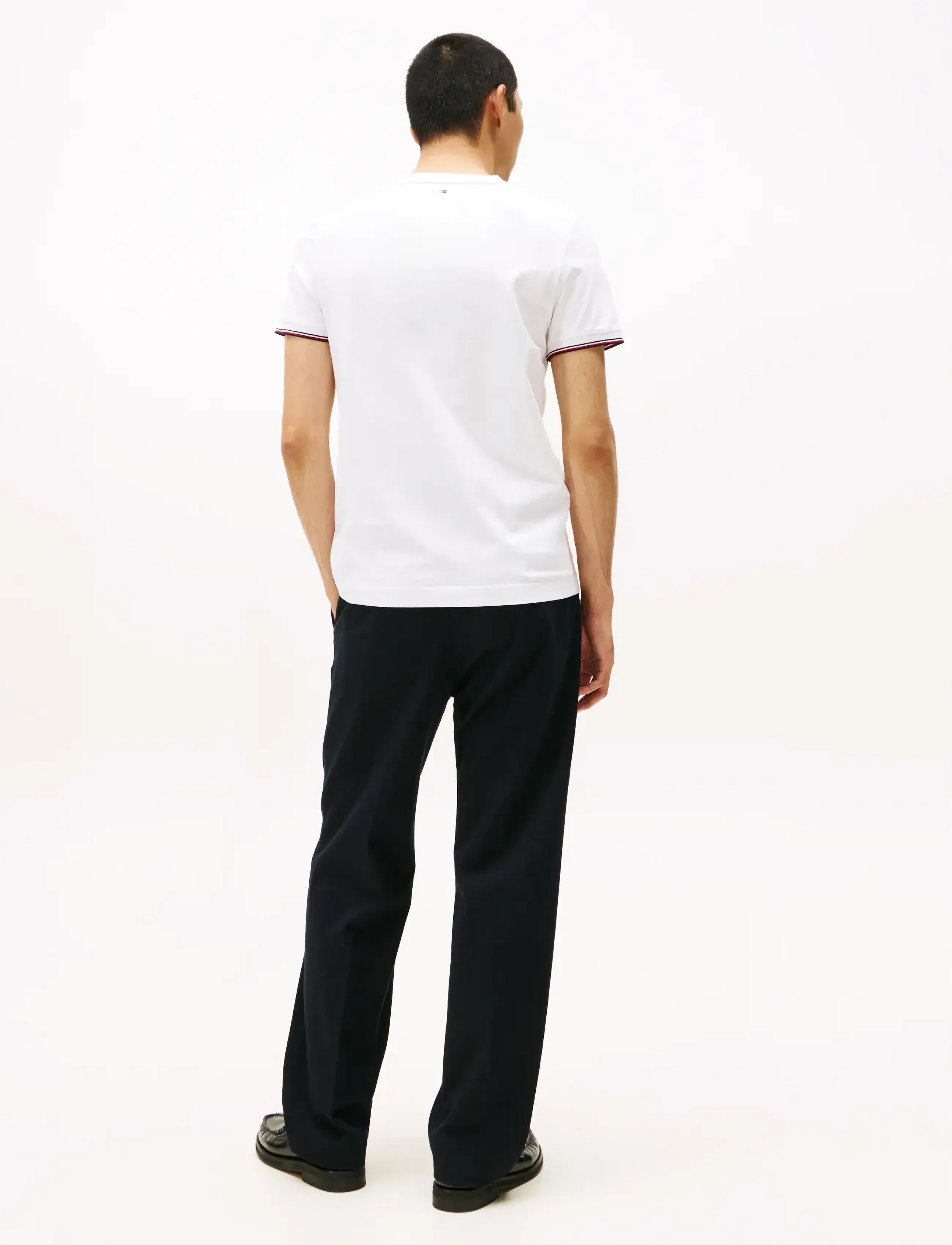 Tommy Hilfiger - TOMMY LOGO TIPPED TEE - kortärmade t-shirts - white - 4