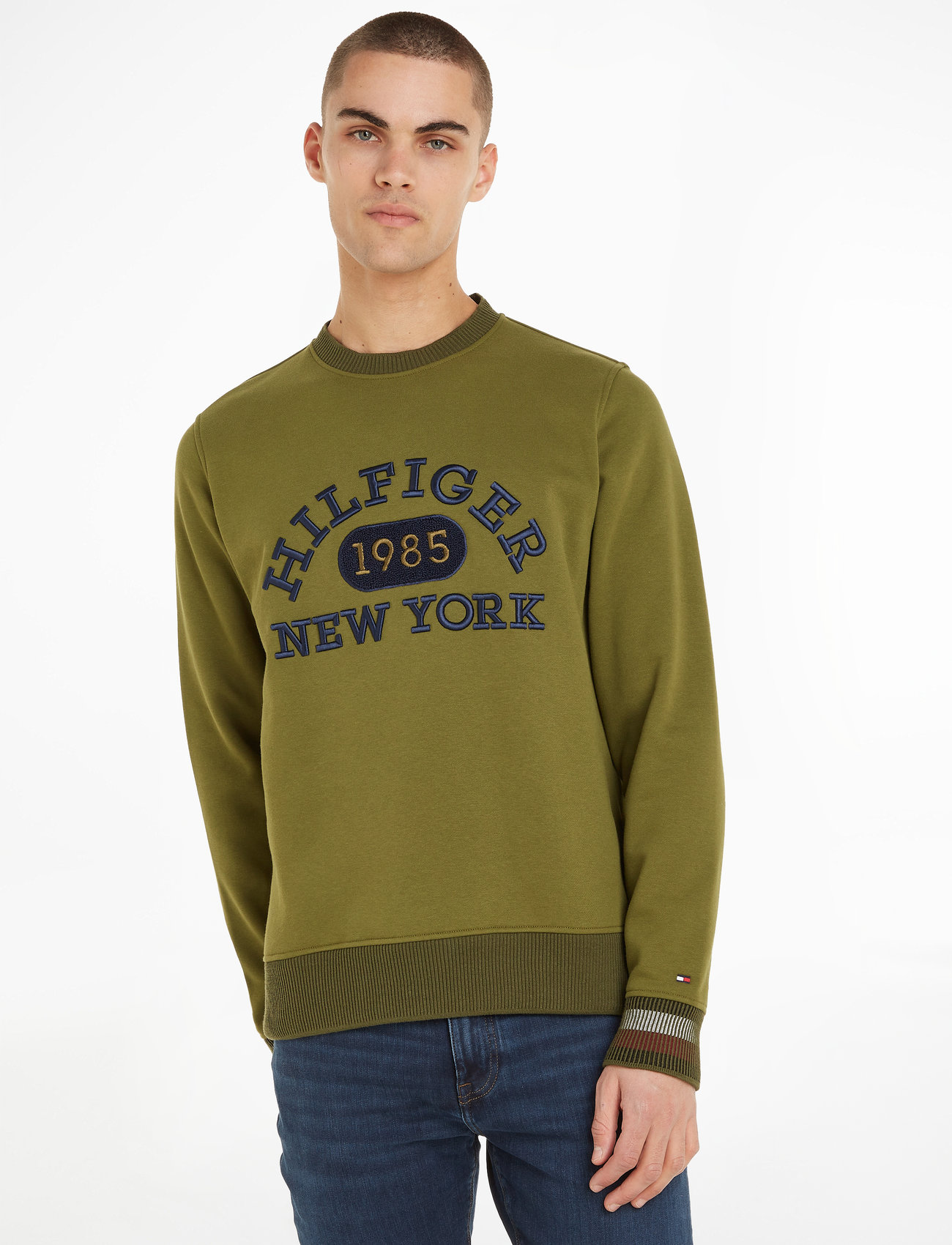 Tommy Hilfiger - MONOTYPE COLLEGIATE CREWNECK - swetry - putting green - 1