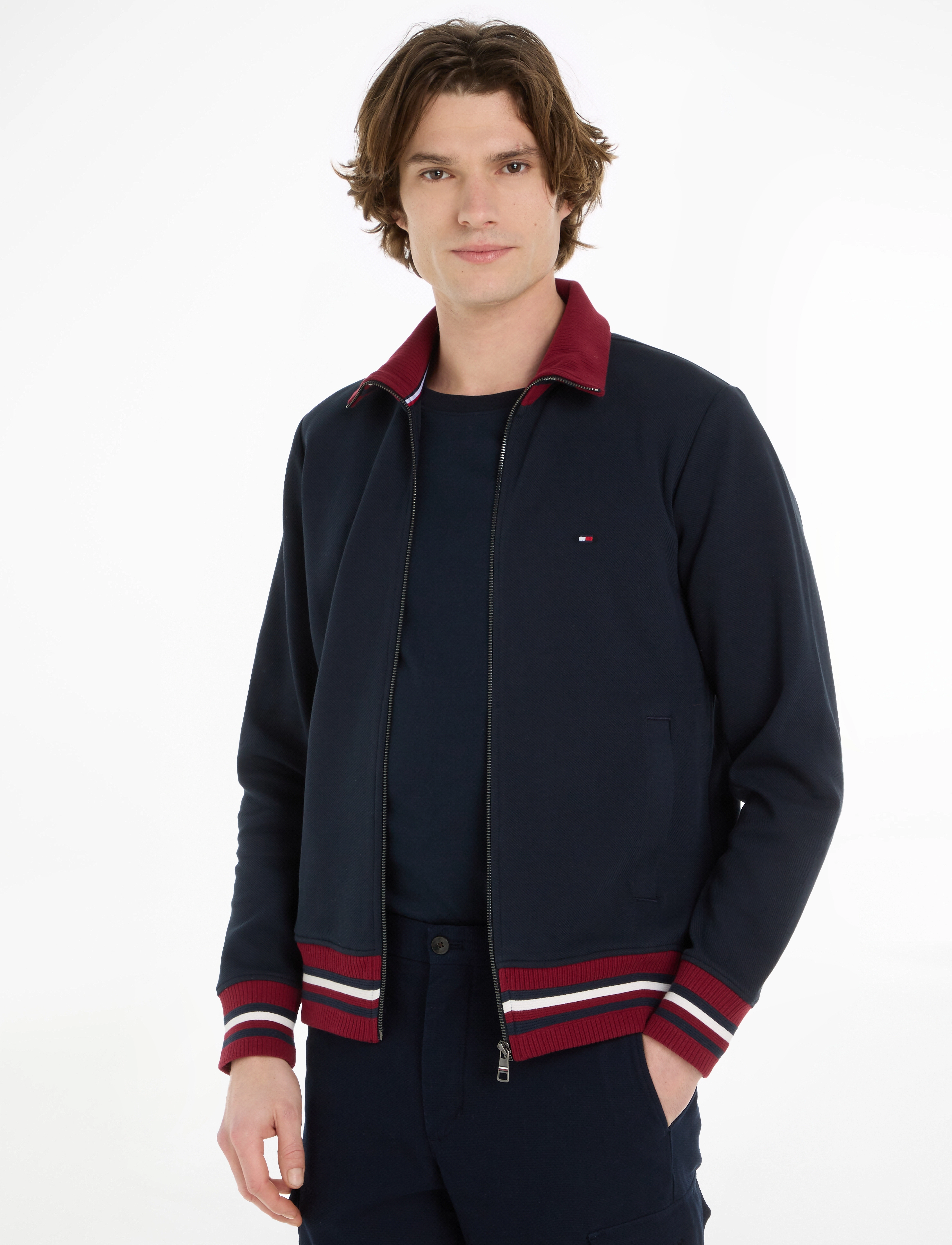 Tommy Hilfiger - BOLD GLOBAL STRIPE ZIP THROUGH - desert sky - 2