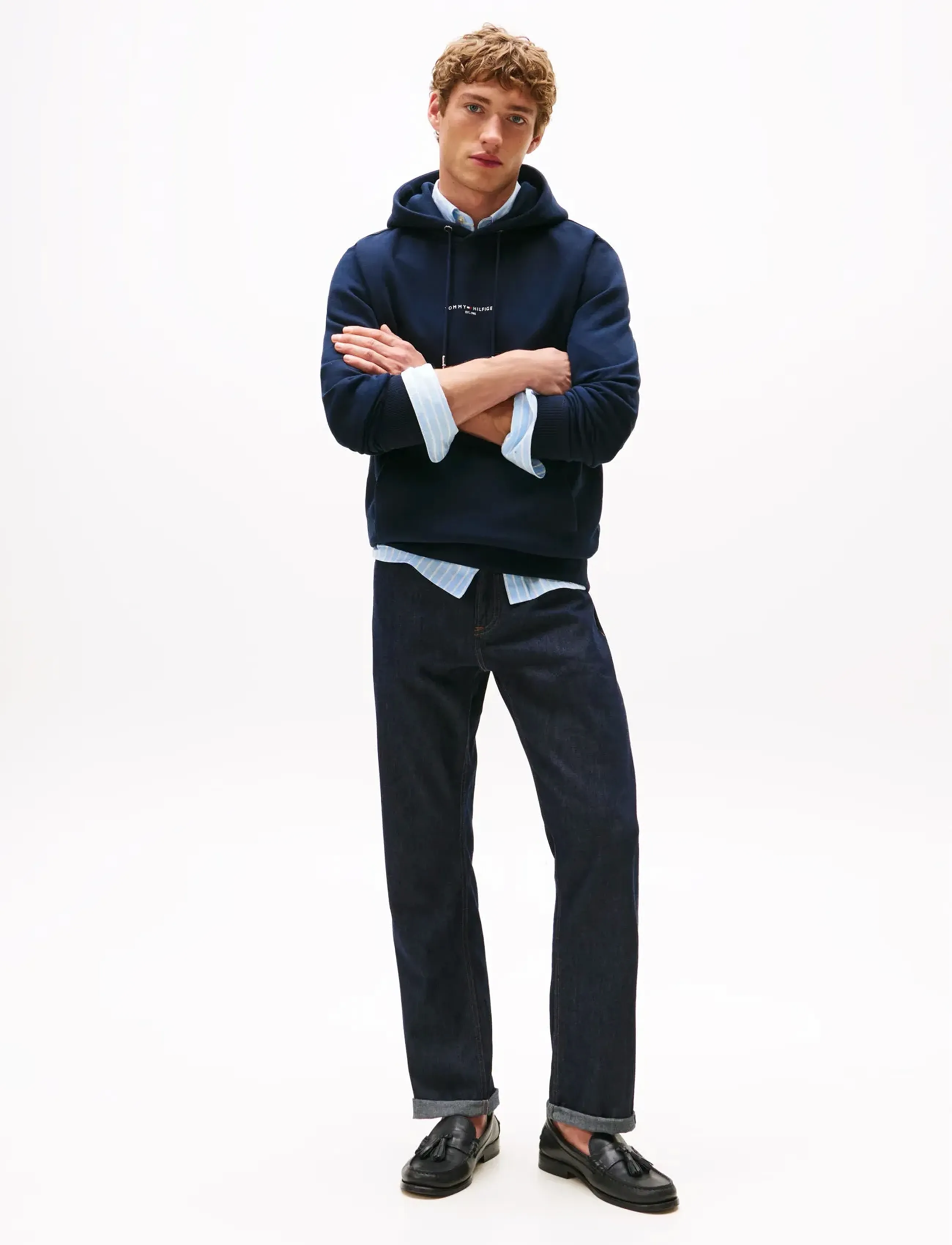 Tommy Logo Tipped Hoody 2