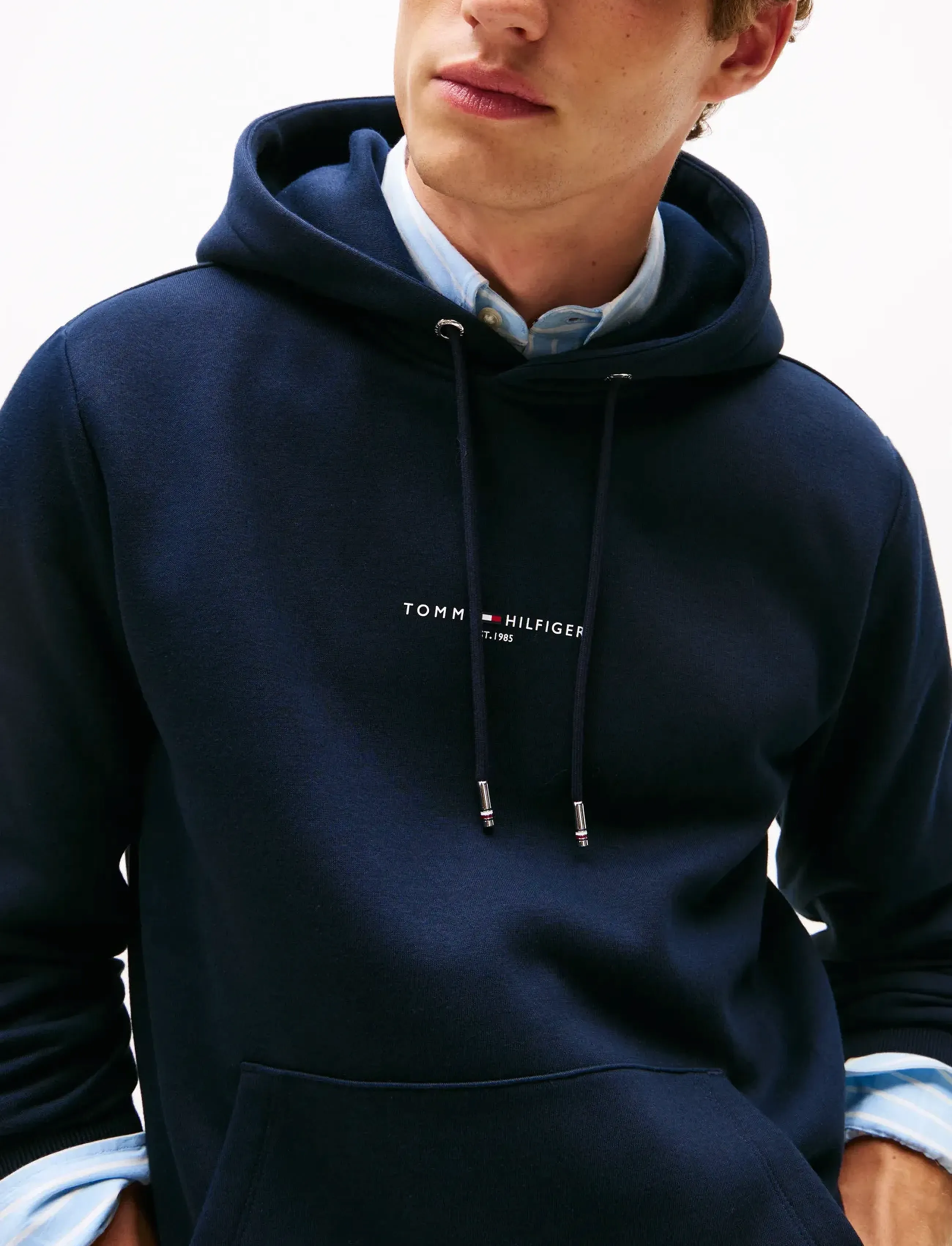 Tommy Logo Tipped Hoody 5