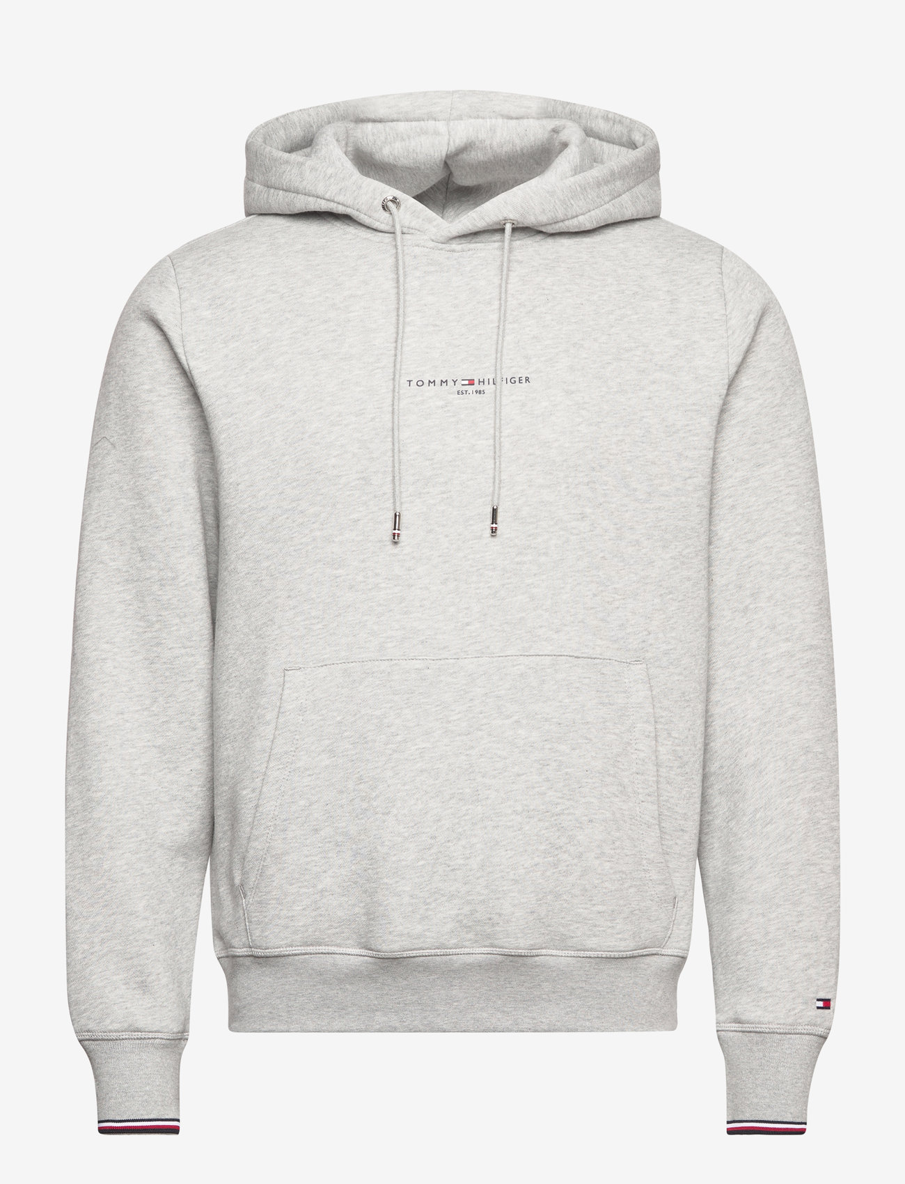 Tommy Hilfiger - TOMMY LOGO TIPPED HOODY - hættetrøjer - light grey heather - 0