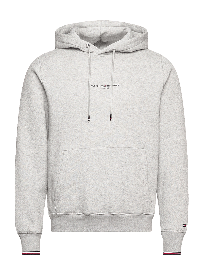 Tommy Hilfiger - TOMMY LOGO TIPPED HOODY - džemperiai su gobtuvu - light grey heather - 0