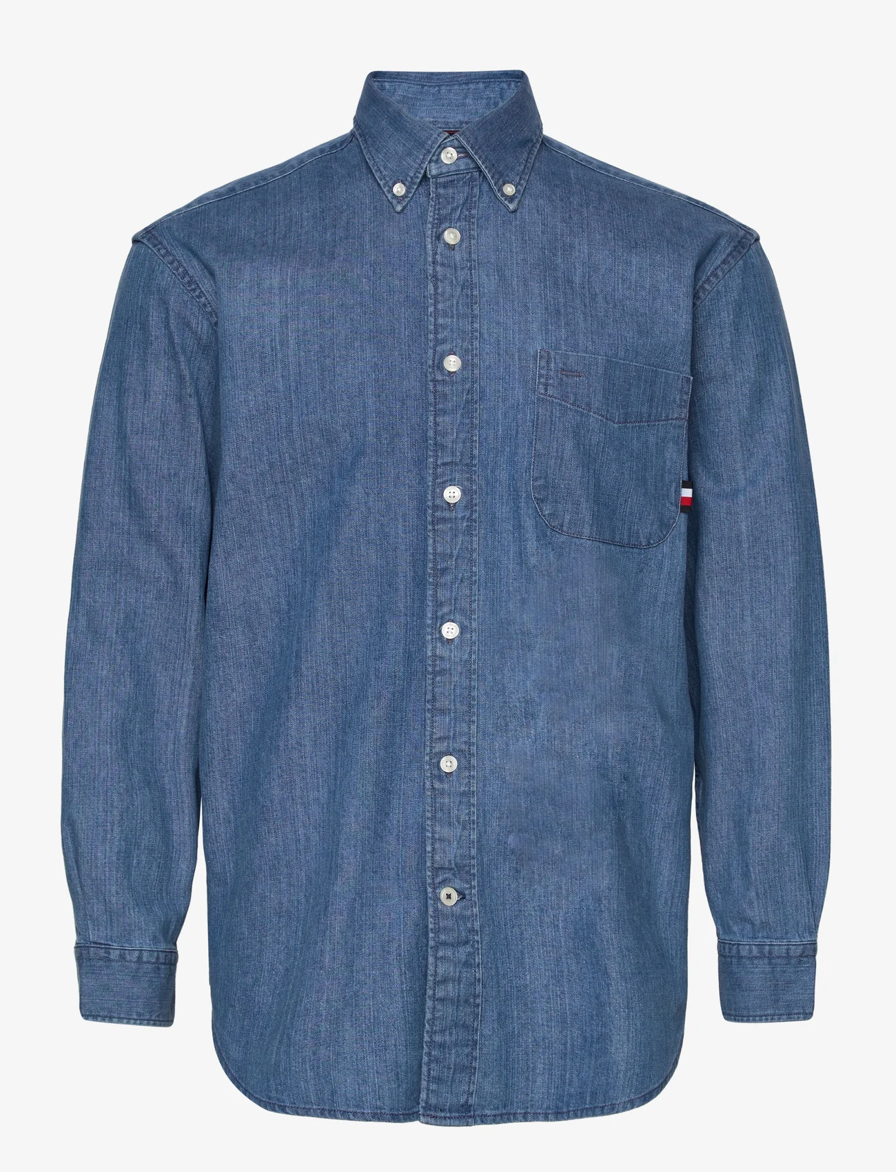 Tommy Hilfiger - DENIM SHIRT - kasdienio stiliaus marškiniai - medium indigo - 0