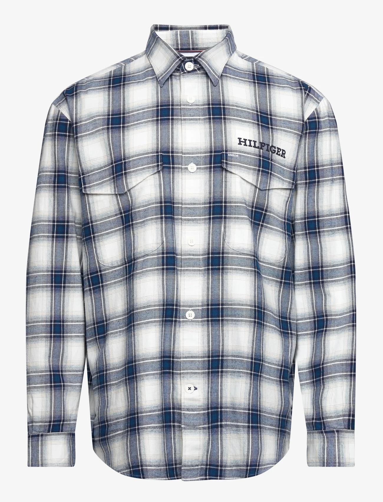 Tommy Hilfiger - SHADOW CHECK OVERSHIRT - miesten - carbon navy / multi - 0