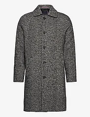 Tommy Hilfiger - DC WOOL HERRINGBONE COAT - wełniane płaszcze - black/white herringbone - 0