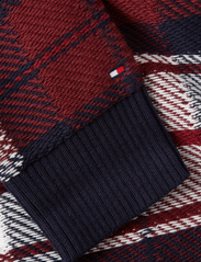 Tommy Hilfiger - CHECK TEXTURE V NECK - swetry w serek - deep rouge multi - 5