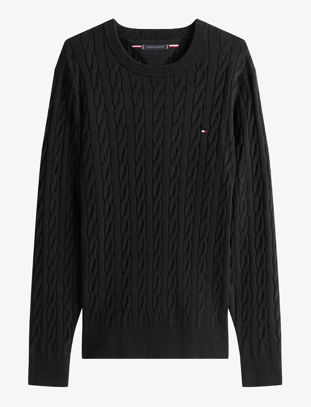 Tommy Hilfiger - CLASSIC CABLE CREW NECK - efterårstøj - black - 0