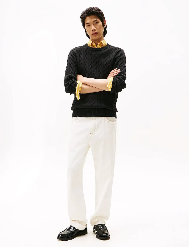 Tommy Hilfiger - CLASSIC COTTON CABLE CREW NECK - rund hals - black - 2