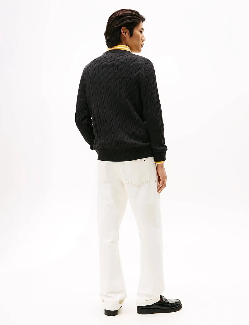 Tommy Hilfiger - CLASSIC COTTON CABLE CREW NECK - rund hals - black - 3