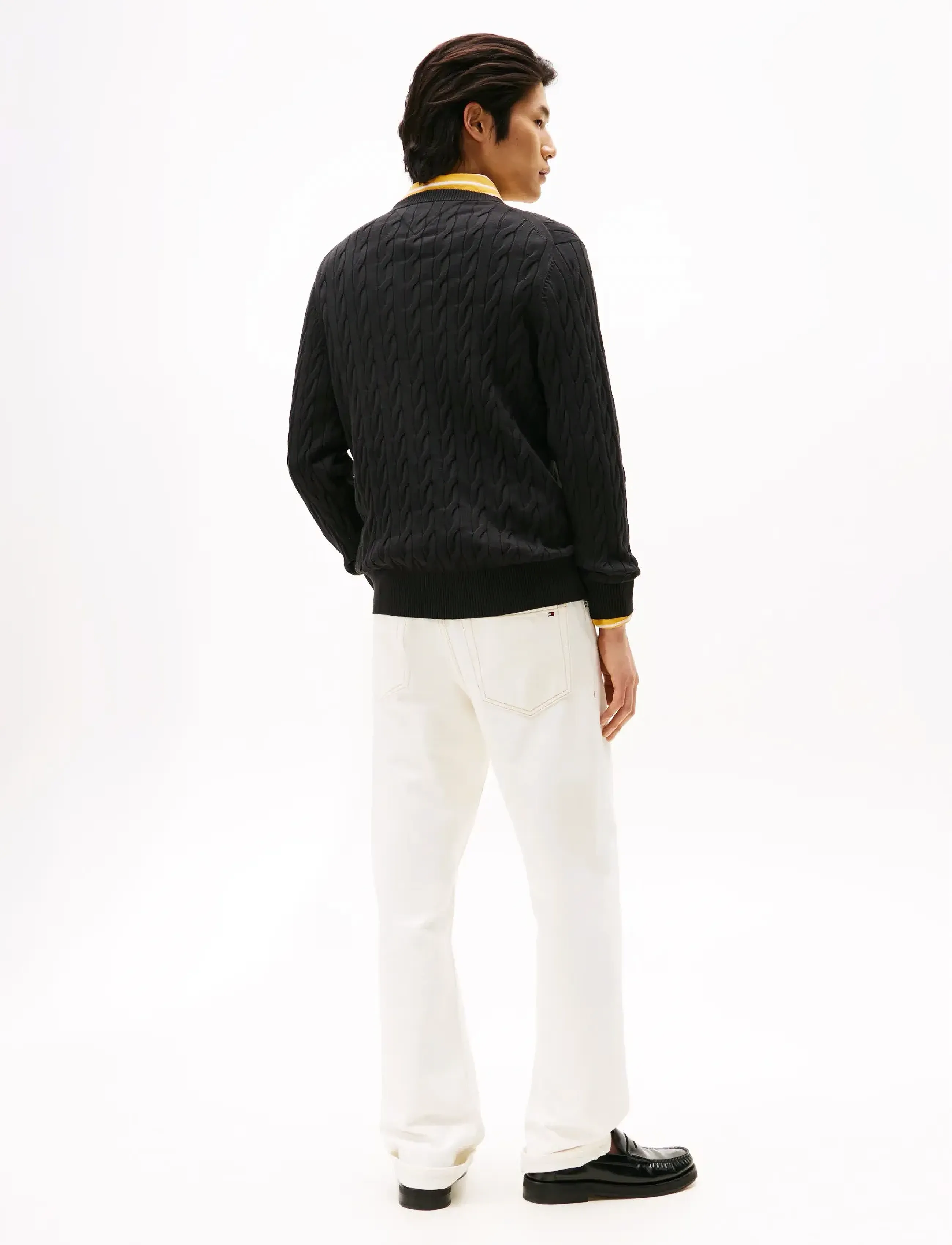 Tommy Hilfiger - CLASSIC COTTON CABLE CREW NECK - rundhalsad - black - 3