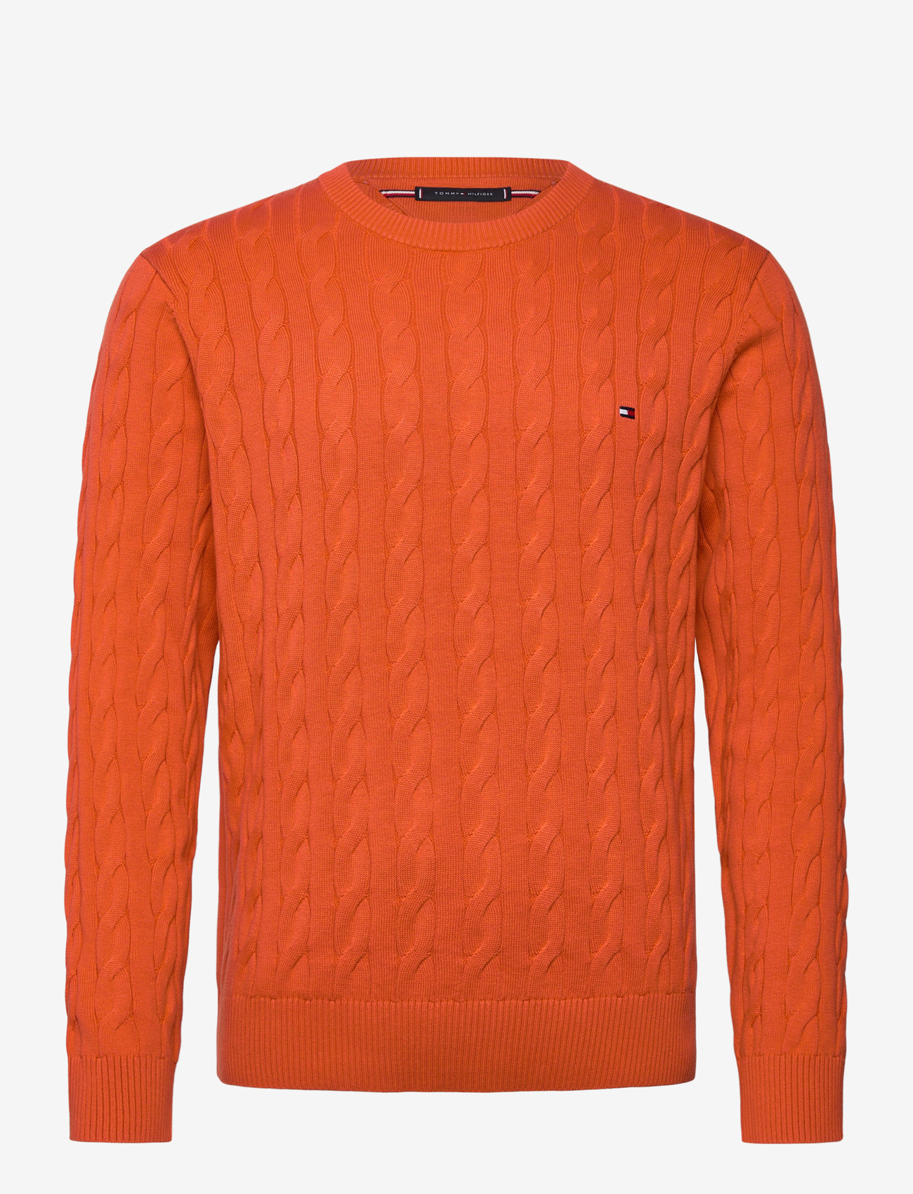 Tommy Hilfiger - CLASSIC COTTON CABLE CREW NECK - rundhalsad - brilliant orange - 1