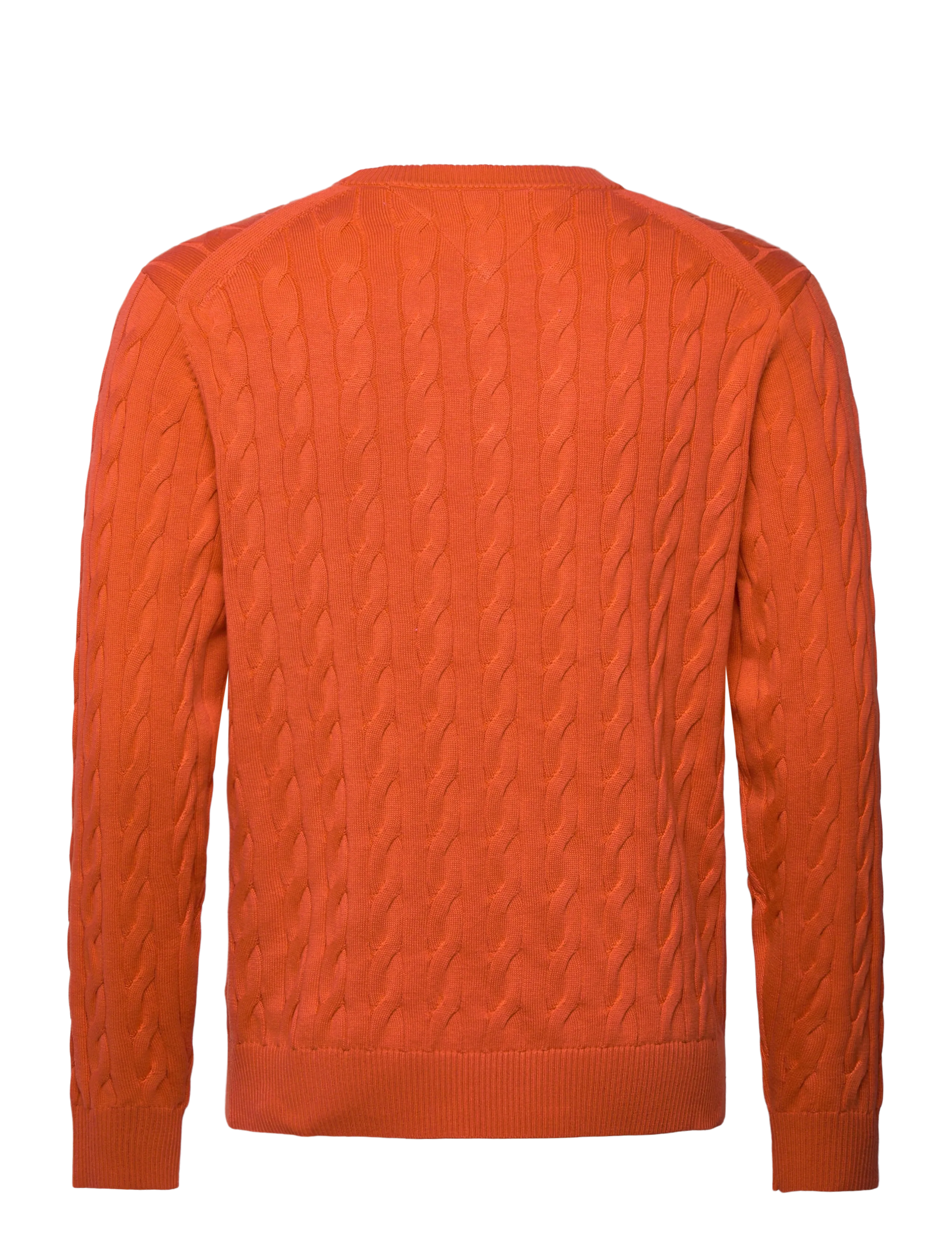 Tommy Hilfiger - CLASSIC COTTON CABLE CREW NECK - okrągły dekolt - brilliant orange - 2