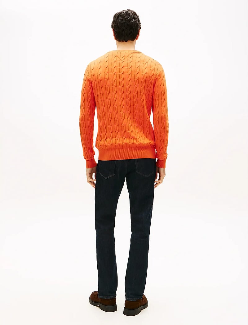 Tommy Hilfiger - CLASSIC COTTON CABLE CREW NECK - rundhalsad - brilliant orange - 3