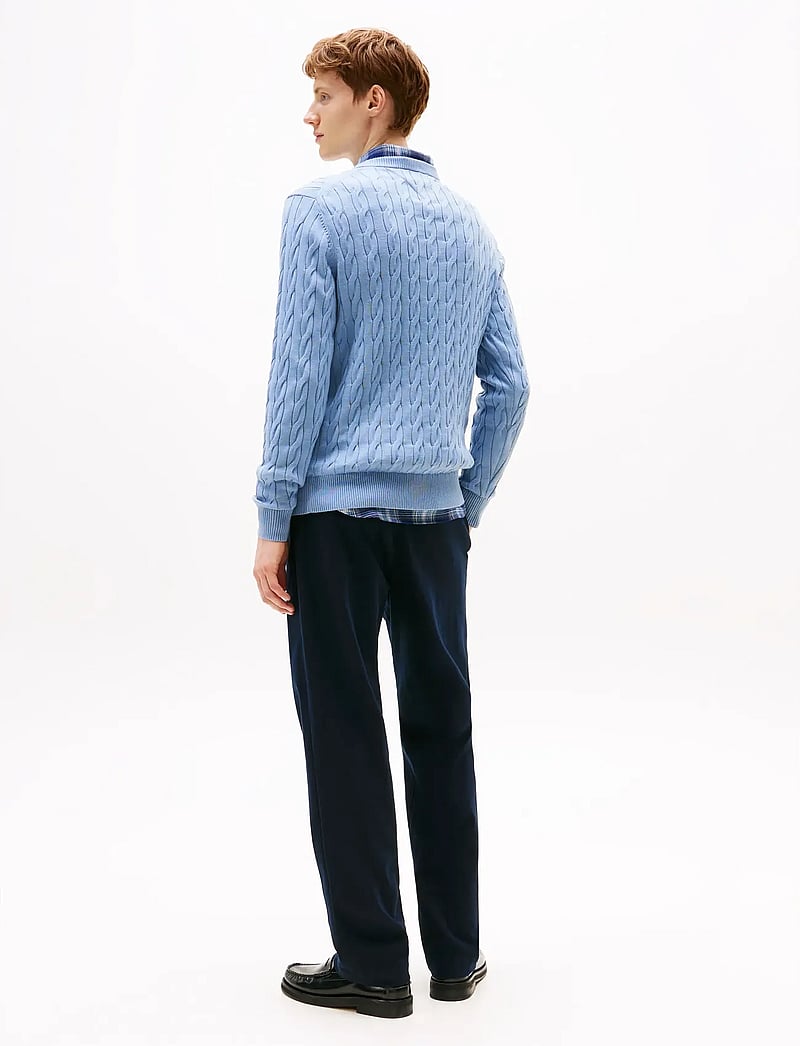 Tommy Hilfiger - CLASSIC COTTON CABLE CREW NECK - rund hals - brisk blue - 3