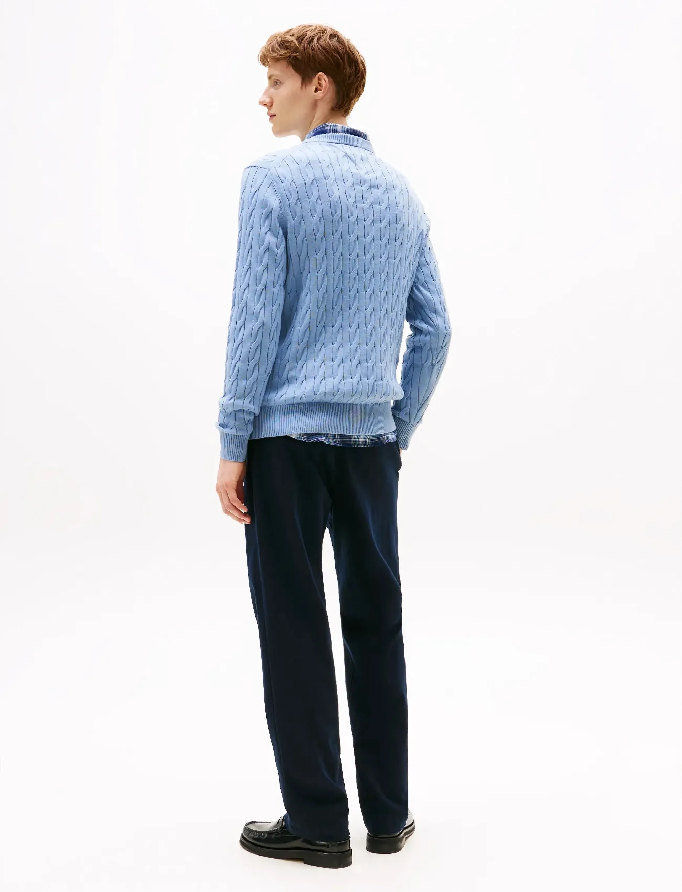 Tommy Hilfiger - CLASSIC COTTON CABLE CREW NECK - pyöreäaukkoiset - brisk blue - 3