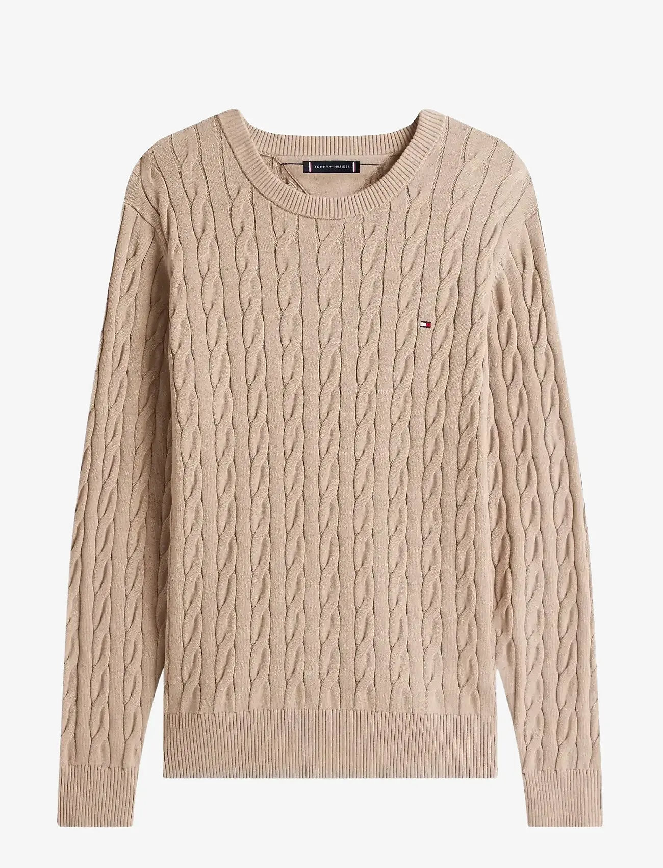 Tommy Hilfiger - CLASSIC COTTON CABLE CREW NECK - rundhalsad - coastal taupe - 1