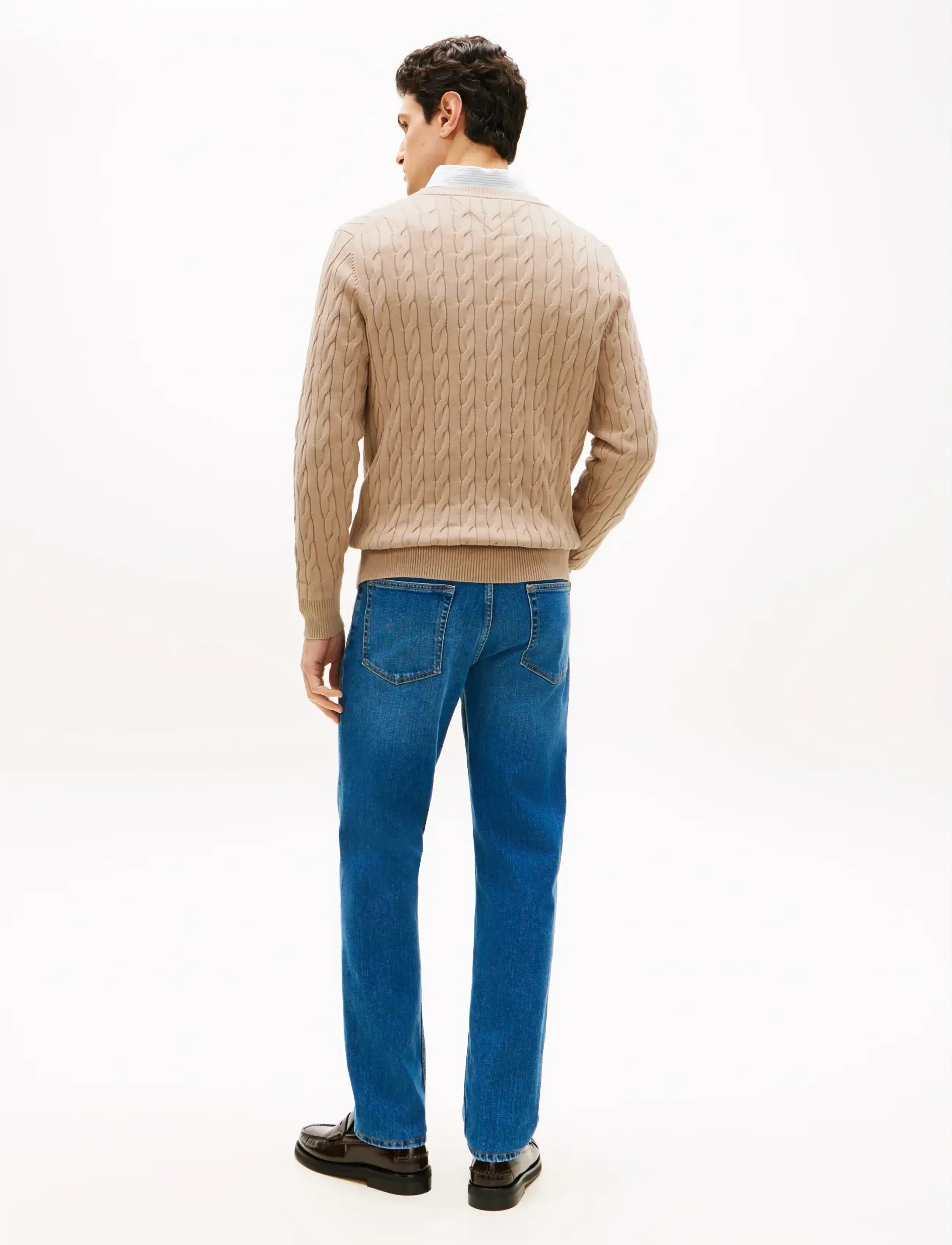 Tommy Hilfiger - CLASSIC COTTON CABLE CREW NECK - rund hals - coastal taupe - 3